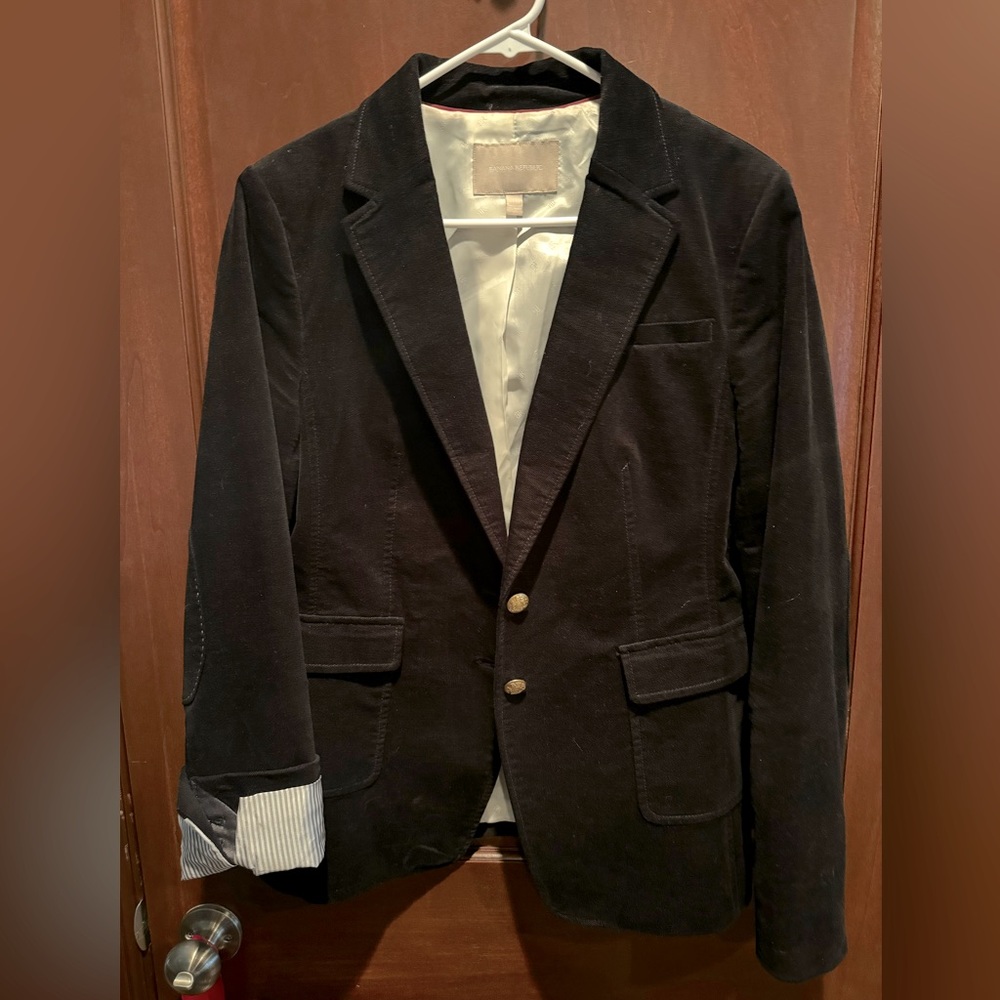 Banana Republic corduroy blazer, size 14, black